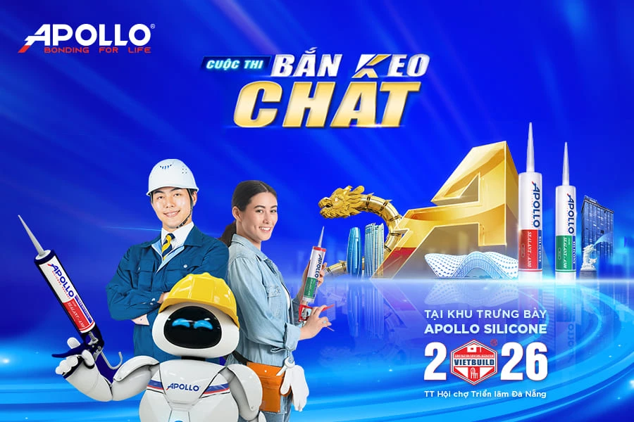 Cuộc thi bắn keo chất như Apollo tại Vietbuild Đà Nẵng 2026